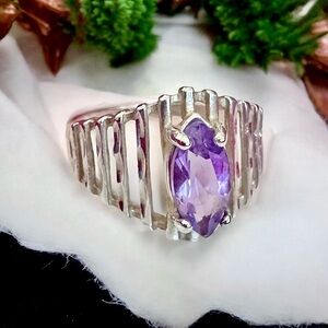 UTC Sterling Silver Amethyst Ring (5.75)